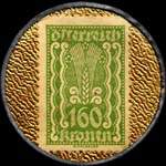Timbre-monnaie Freie Presse - 160 kronen sur fond doré - revers