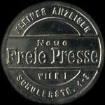 Timbre-monnaie Freie Presse - 240 kronen sur fond marbré - avers
