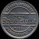 Timbre-monnaie Freie Presse - 300 kronen sur fond doré - avers