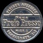 Timbre-monnaie Freie Presse - 400 kronen sur fond marbré - avers