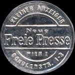 Timbre-monnaie Freie Presse - 500 kronen sur fond marbré - avers