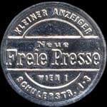 Timbre-monnaie Freie Presse - 600 kronen sur fond marbré - avers