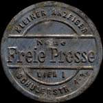 Timbre-monnaie Freie Presse - 800 kronen sur fond doré - avers