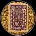 Timbre-monnaie Freie Presse - 800 kronen sur fond doré - revers