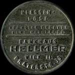 Timbre-monnaie Bankhaus Hellmer - 30 heller sur fond marbr - avers