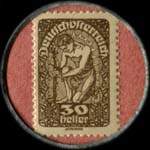 Timbre-monnaie Bankhaus Hellmer - 30 heller sur fond saumon - revers