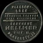 Timbre-monnaie Bankhaus Hellmer - 50 heller sur fond bleu - avers