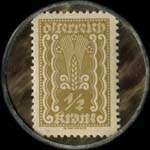 Timbre-monnaie Bankhaus Hellmer - 1/2 krone sur fond marbr - revers