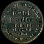 Timbre-monnaie Karl Hengl - 50 heller sur fond rose - avers