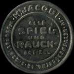 Timbre-monnaie H.Jacobi.IV.Kettenbrckeng.18.I.Strallburg.4 - alle spiel und rauch artikel - 100 kronen sur fond marbr - avers