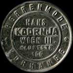 Timbre-monnaie Hans Kodrnja - Wien - 30 heller sur fond rose - avers