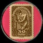 Timbre-monnaie Hans Kodrnja - Wien - 30 heller sur fond rose - revers