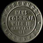 Timbre-monnaie Hans Kodrnja - Wien - 50 heller sur fond bicolore - avers