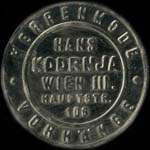 Timbre-monnaie Hans Kodrnja - Wien - 50 heller sur fond saumon - avers