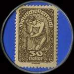 Timbre-monnaie Hans Kodrnja - Wien - 30 heller sur fond bleu - revers
