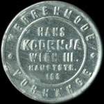 Timbre-monnaie Hans Kodrnja - Wien - 1/2 krone sur fond rose - avers