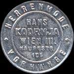 Timbre-monnaie Hans Kodrnja - Wien - 20 kronen sur fond marron marbr - avers