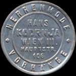 Timbre-monnaie Hans Kodrnja - Wien - 100 kronen sur fond marron marbr - avers