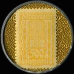 Timbre-monnaie Hans Kodrnja - Wien - 500 kronen sur fond dor - revers