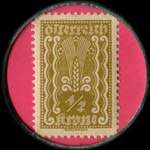 Timbre-monnaie Karl A. Machetanz - Privat Detektiv - 1/2 krone sur fond marbré - revers