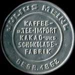 Timbre-monnaie Julius Meinl - 100 kronen avec inscriptions sur fond - avers