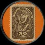 Timbre-monnaie Nationale Bank - 30 heller sur fond orange - revers