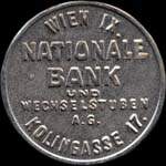 Timbre-monnaie Nationale Bank - 1/2 krone sur fond rayé marbré - avers