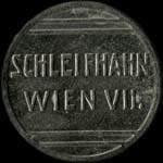 Timbre-monnaie Schleifhahn - Wien VII - 30 heller sur fond rose - avers