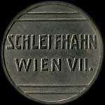 Timbre-monnaie Schleifhahn - Wien VII - 50 heller sur fond bleu - avers