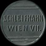Timbre-monnaie Schleifhahn - Wien VII - 1/2 krone sur fond bleu - avers