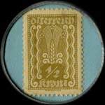 Timbre-monnaie Schleifhahn - Wien VII - 1/2 krone sur fond bleu - revers