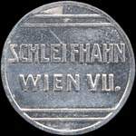 Timbre-monnaie Schleifhahn - Wien VII - 1/2 krone sur fond orange - avers