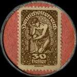 Timbre-monnaie Stahlbetonkassen - Wien - 30 heller sur fond saumon - revers