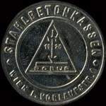 Timbre-monnaie Stahlbetonkassen - Wien - 20 kronen sur fond marbr - avers