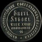 Timbre-monnaie Gretl Stochl - Wien - 50 heller sur fond orange - avers