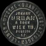 Timbre-monnaie Johann Urban & Sohn - Wien - 1/2 krone sur fond bleu - avers