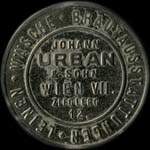 Timbre-monnaie Johann Urban & Sohn - Wien - 15 kronen sur fond bleu - avers