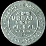 Timbre-monnaie Johann Urban & Sohn - Wien - 25 kronen sur fond bleu - avers