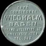 Timbre-monnaie Wiedhalm Baden - 30 heller sur fond bleu - avers