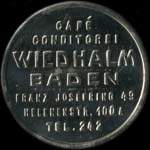 Timbre-monnaie Wiedhalm Baden - 50 heller sur fond orange - avers
