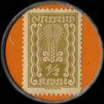 Timbre-monnaie Wiedhalm Baden - 1/2 krone sur fond orange - revers