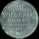 Timbre-monnaie Wiedhalm Baden - 20 kronen sur fond marbr - avers