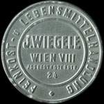 Timbre-monnaie J. Wiegele - 15 kronen sur fond saumon - avers