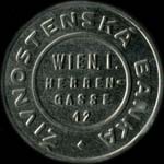 Timbre-monnaie Zivnostenska Banka - Wien I - 30 heller sur fond saumon - avers