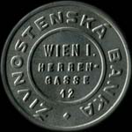 Timbre-monnaie Zivnostenska Banka - Wien I - 1/2 krone sur fond saumon - avers