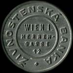Timbre-monnaie Zivnostenska Banka - Wien I - 20 kronen sur fond rose - avers