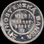 Timbre-monnaie Zivnostenska Banka - Wien I - 100 kronen sur fond marbr - avers