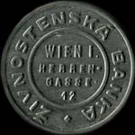 Timbre-monnaie Zivnostenska Banka - Wien I - 100 kronen sur fond rose - avers