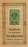 Timbre-monnaie (gutschein) Reichental im Muehlkreis - 5 heller vert sur papier tamponné - face