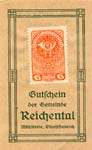 Biefmarkengeld Reichental - 6 heller orange 6 C - timbre-monnaie - encased stamp - gutschein - front